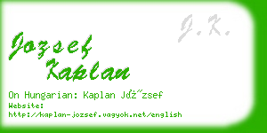 jozsef kaplan business card